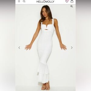 PARTY PAL MAXI DRESS WHITE - HelloMolly (size S)